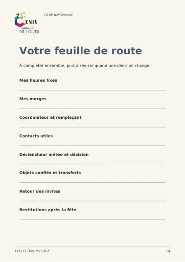 Le jour J, simplement — Fiche / Worksheet