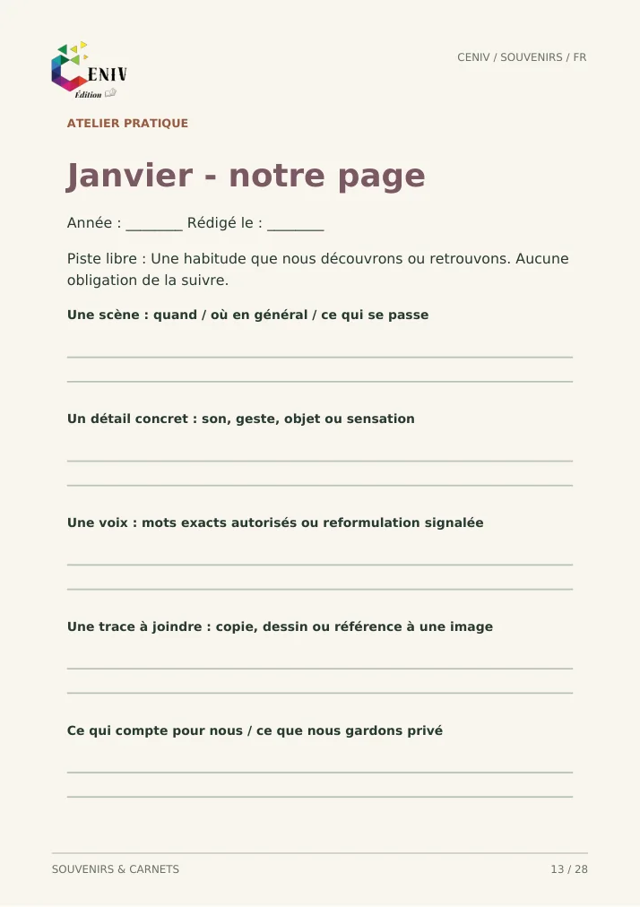Les moments de notre année — Fiche / Worksheet
