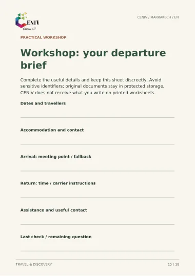 Getting ready for Marrakech — Fiche / Worksheet