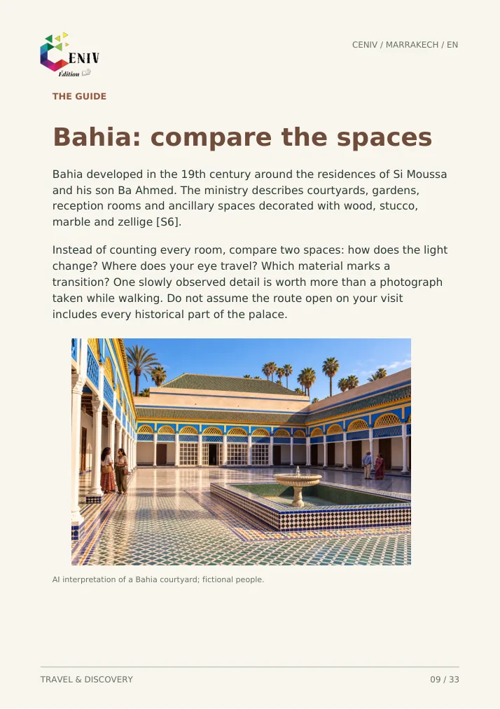 Marrakech: follow its history — Méthode / Method